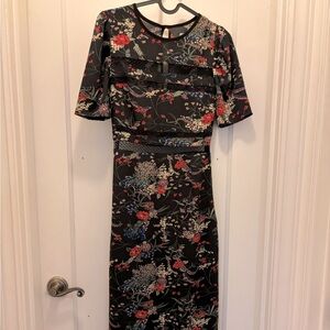 Black floral urban outfitters dress never worn